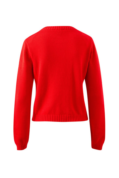 Nelly Knit Cardi Red