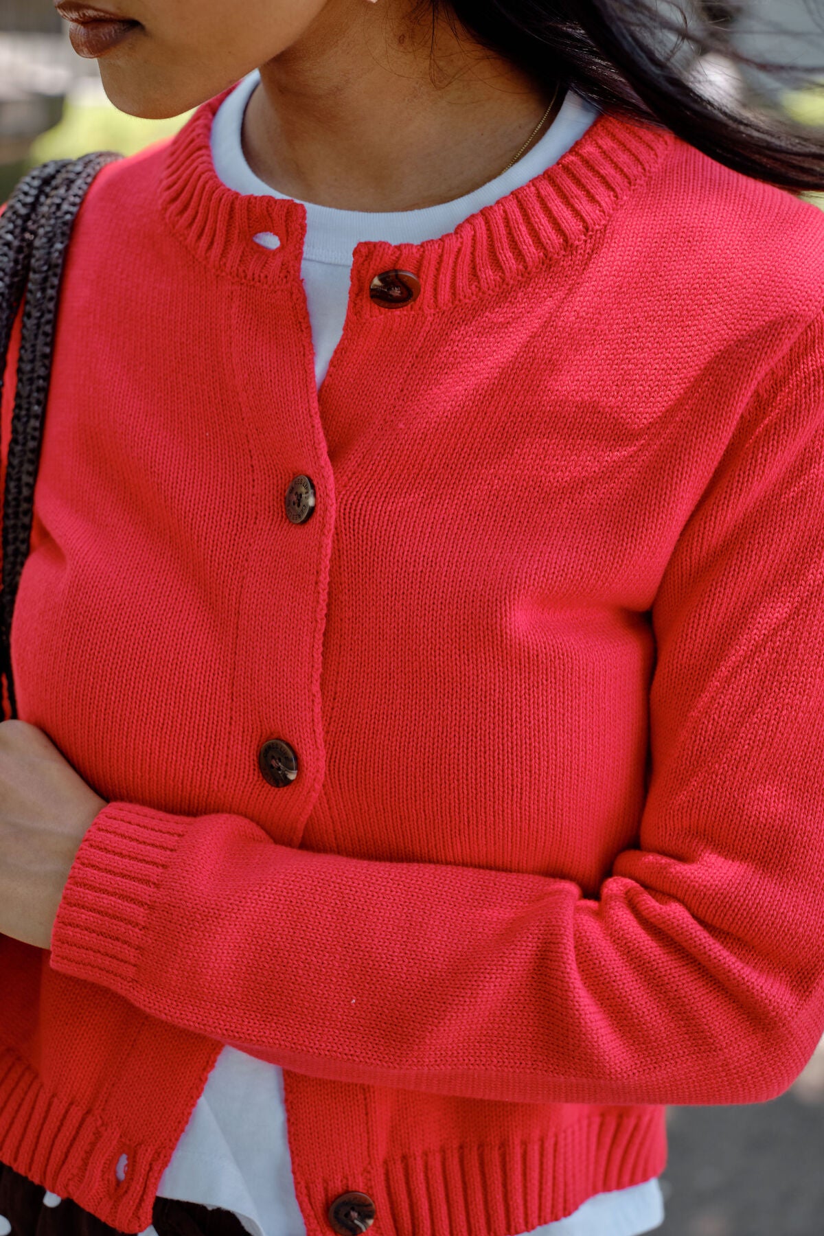 Nelly Knit Cardi Red