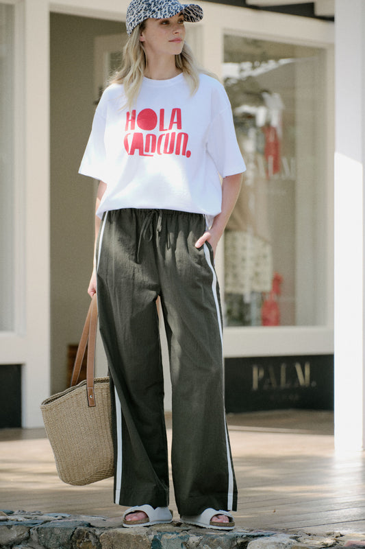 Relaxed Drawstring Pant Deep Olive