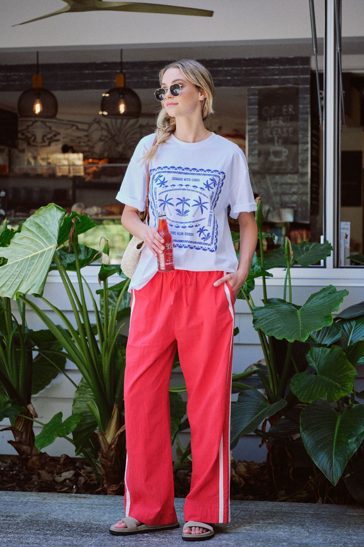 Relaxed Drawstring Pant Heritage Red