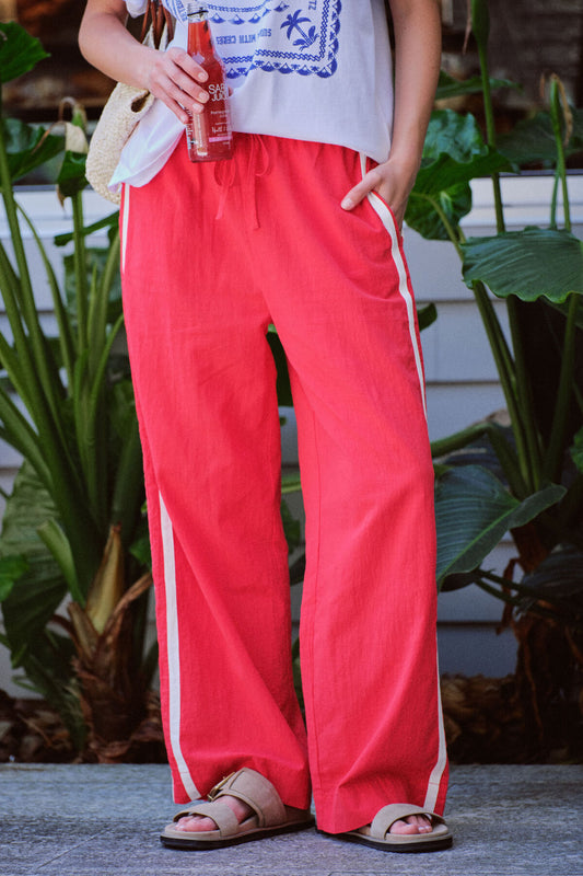 Relaxed Drawstring Pant Heritage Red