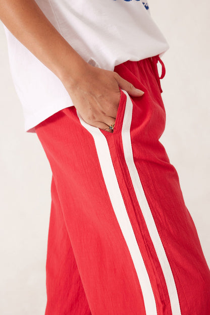 Relaxed Drawstring Pant Heritage Red
