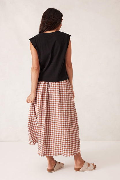 Gingham Maxi Skirt