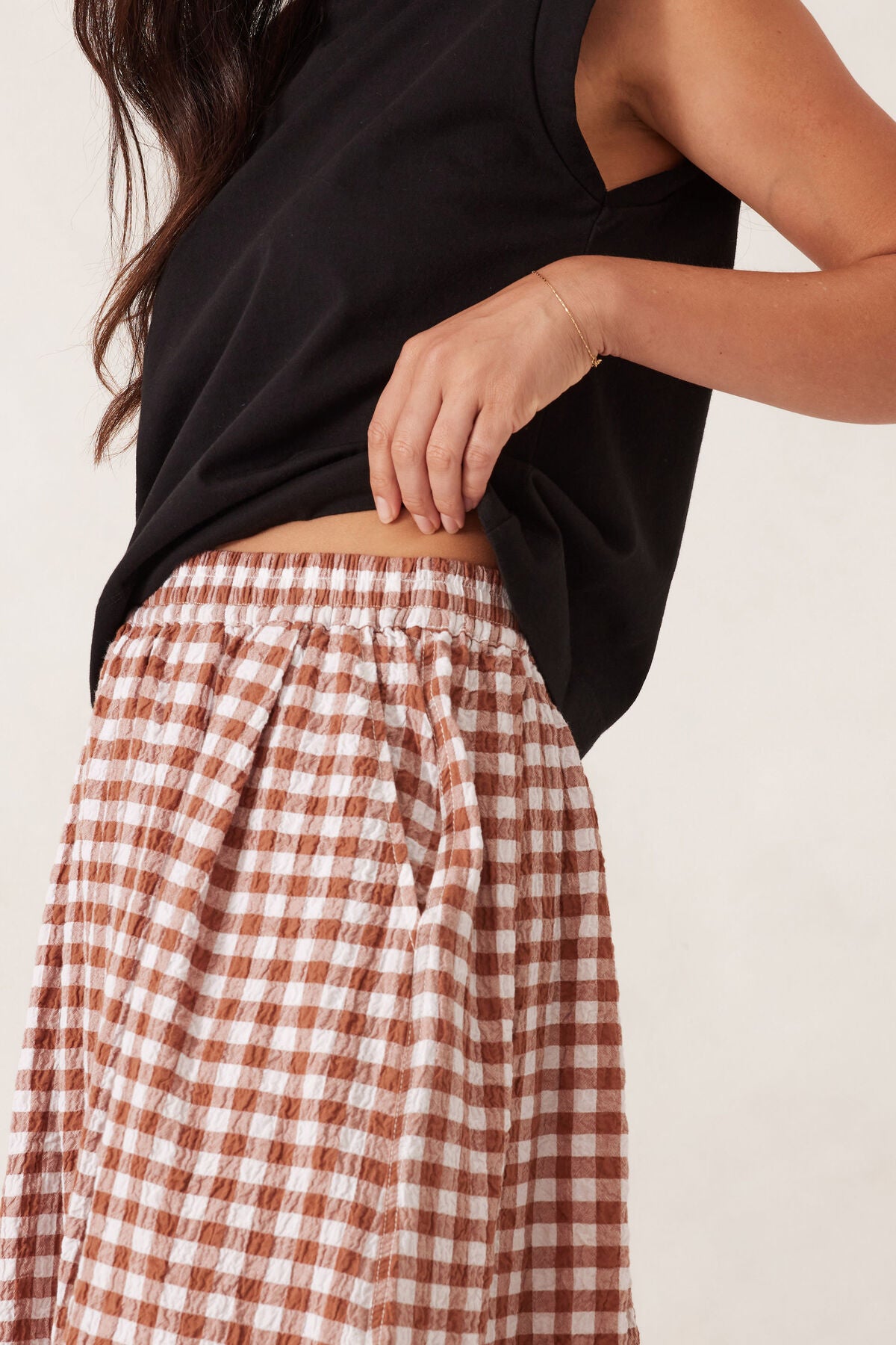 Gingham Maxi Skirt