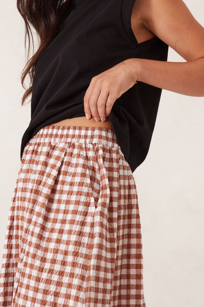 Gingham Maxi Skirt