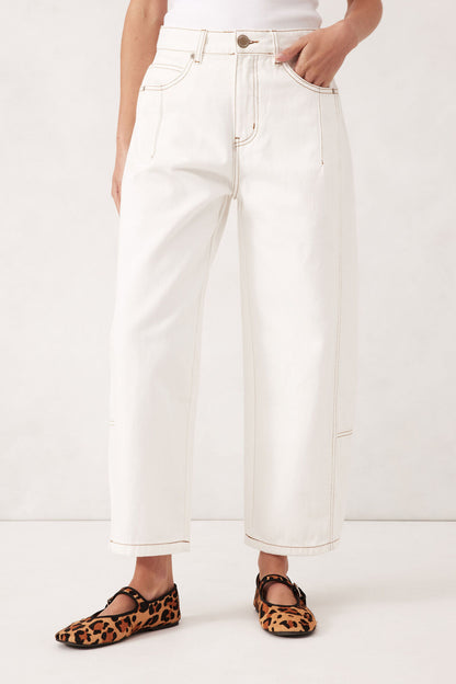 Demi Barrel Jean ~ Fresh Ecru