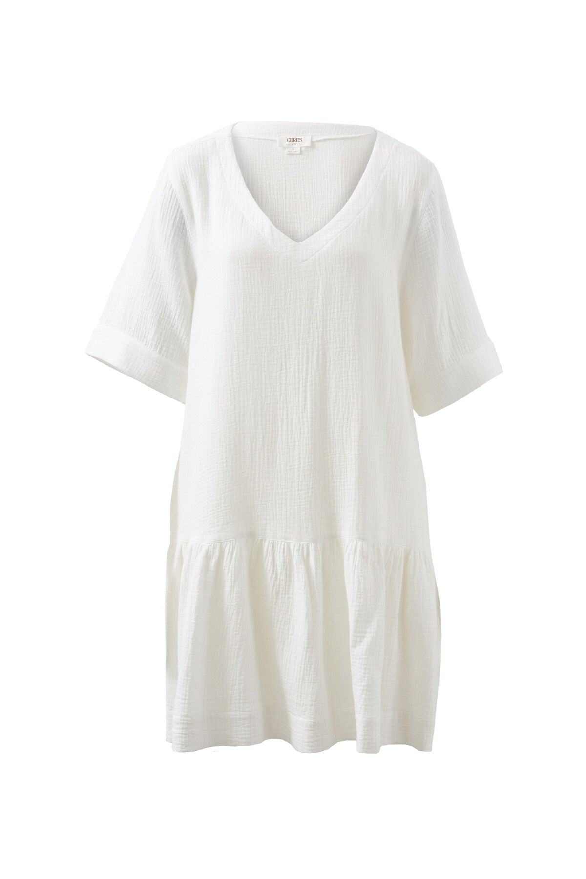 Short Sleeve Tunic Mini Dress