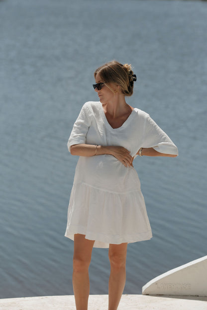 Short Sleeve Tunic Mini Dress