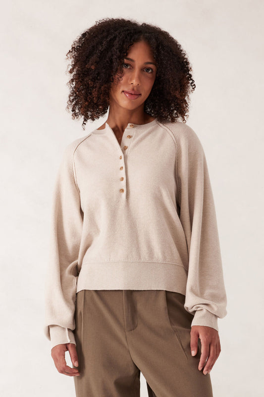 Raglan Button Knit
