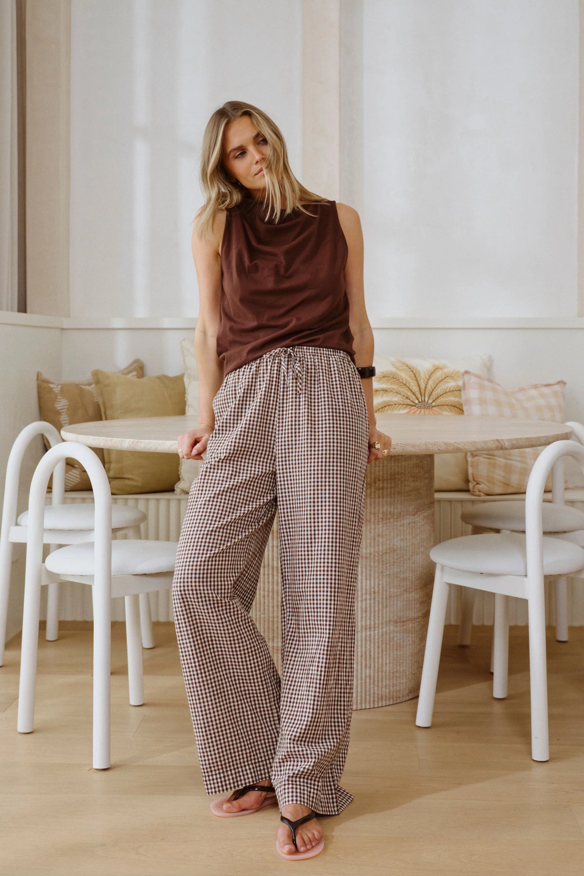 Resort Pant ~ Choc Gingham