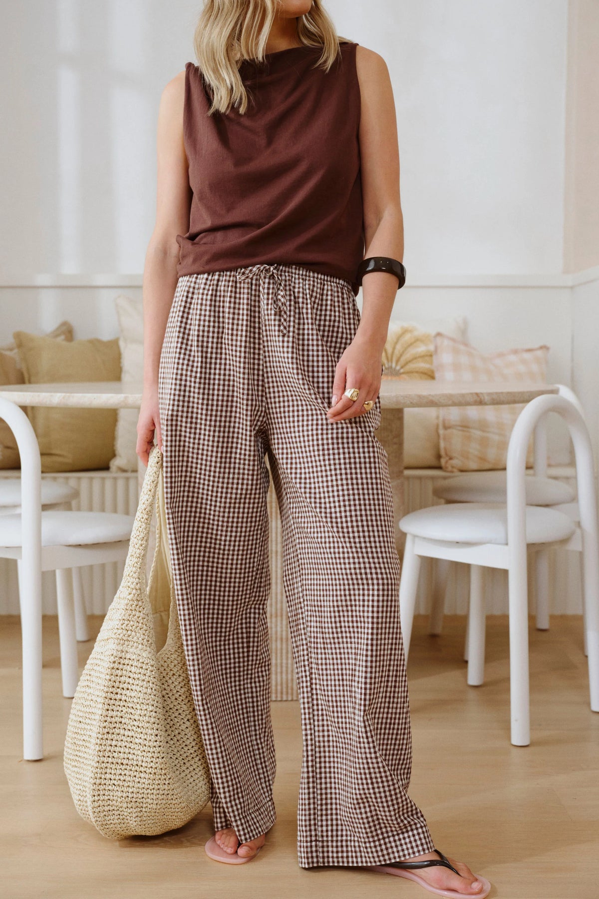 Resort Pant ~ Choc Gingham