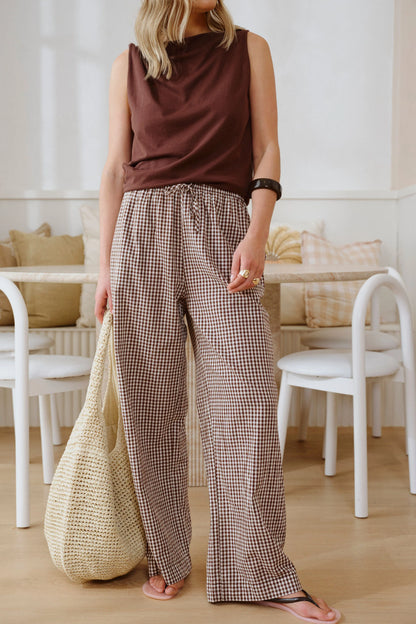 Resort Pant ~ Choc Gingham