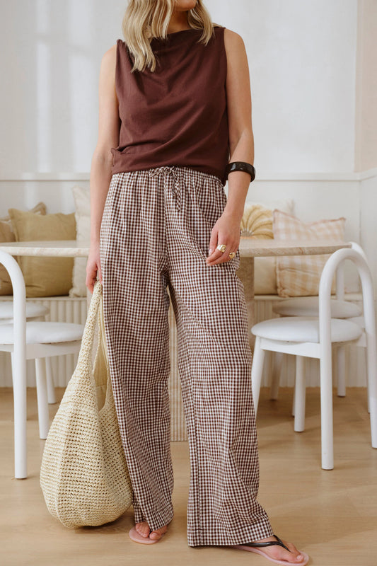 Resort Pant ~ Choc Gingham