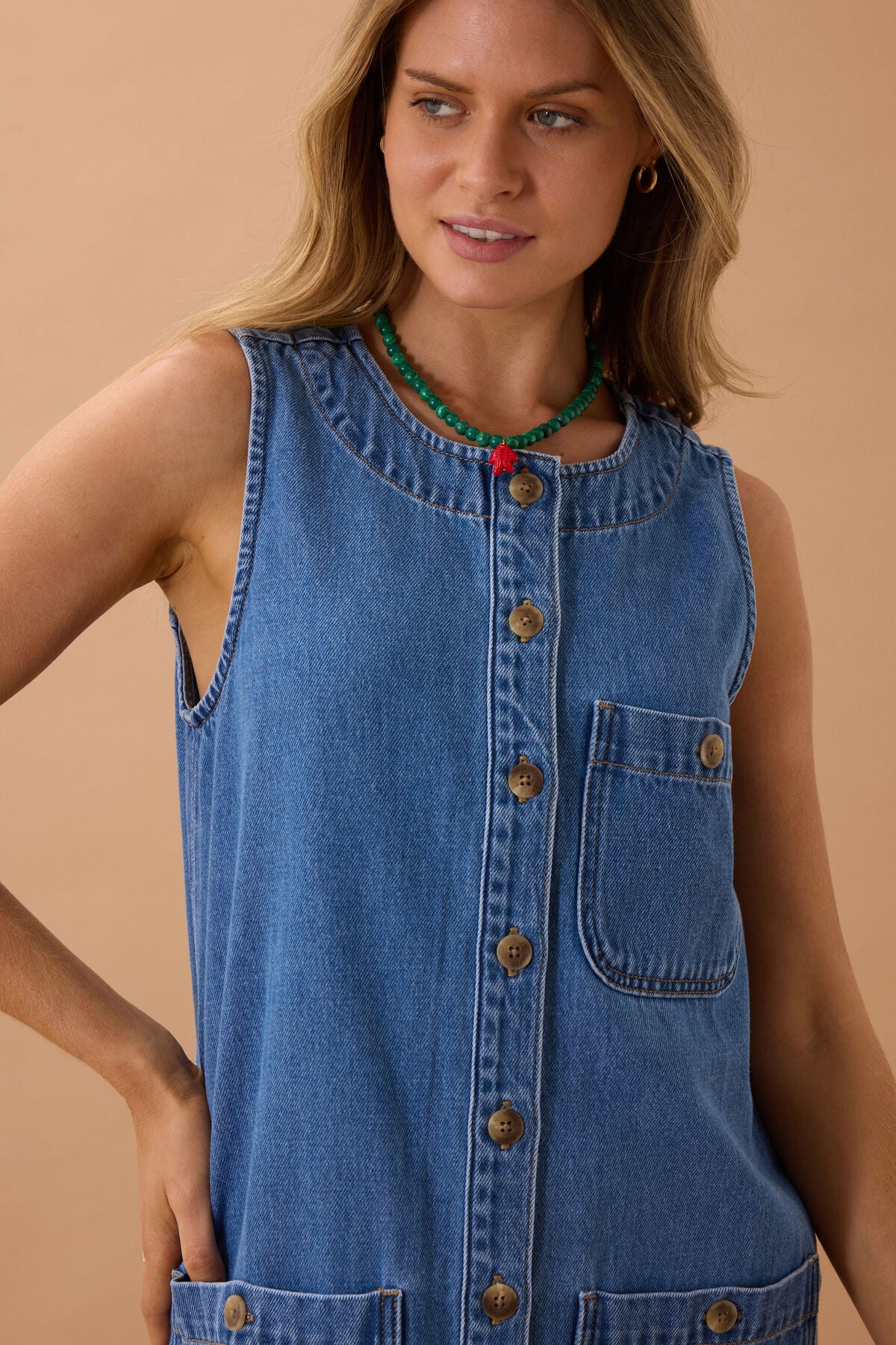 Clara Shift Dress ~ Fresh Indigo