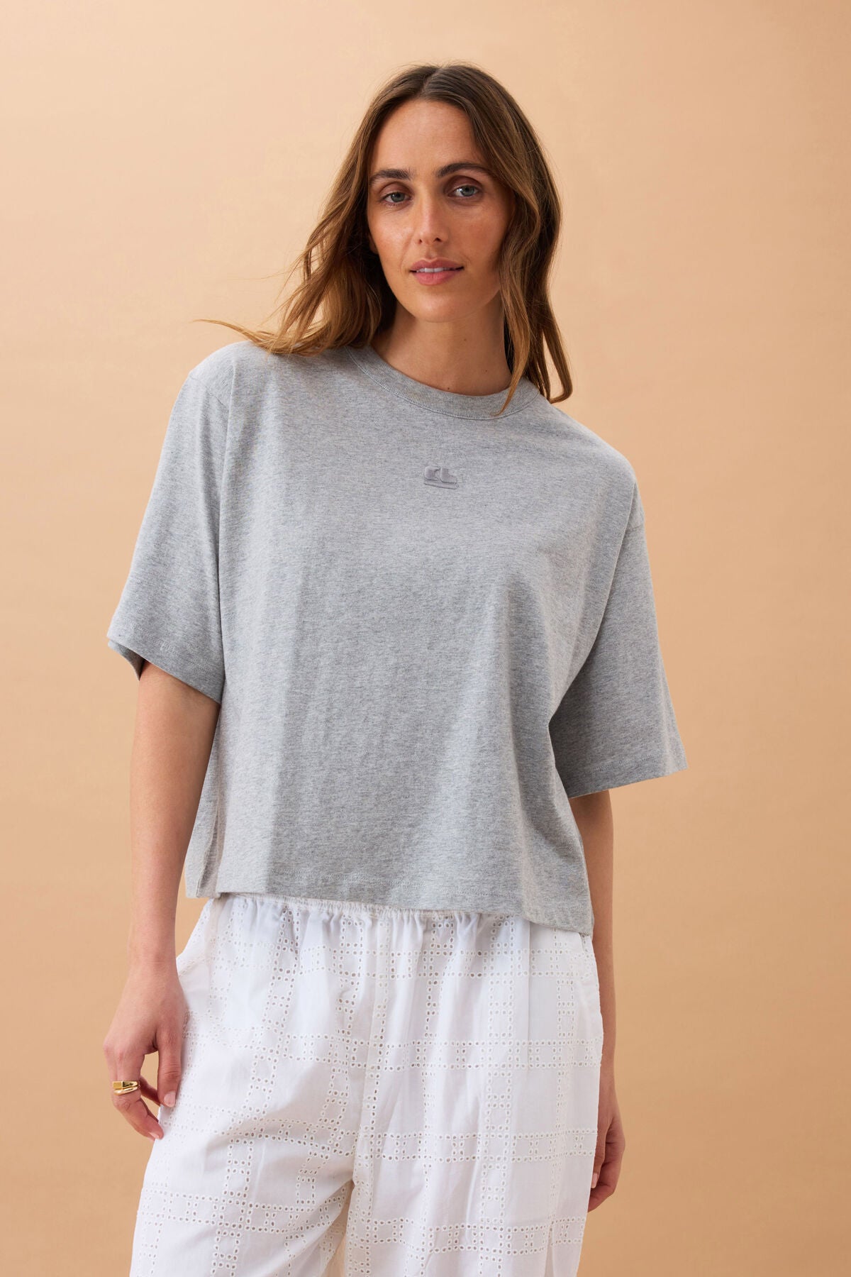 Phoebe Premium Tee ~ Grey Marle