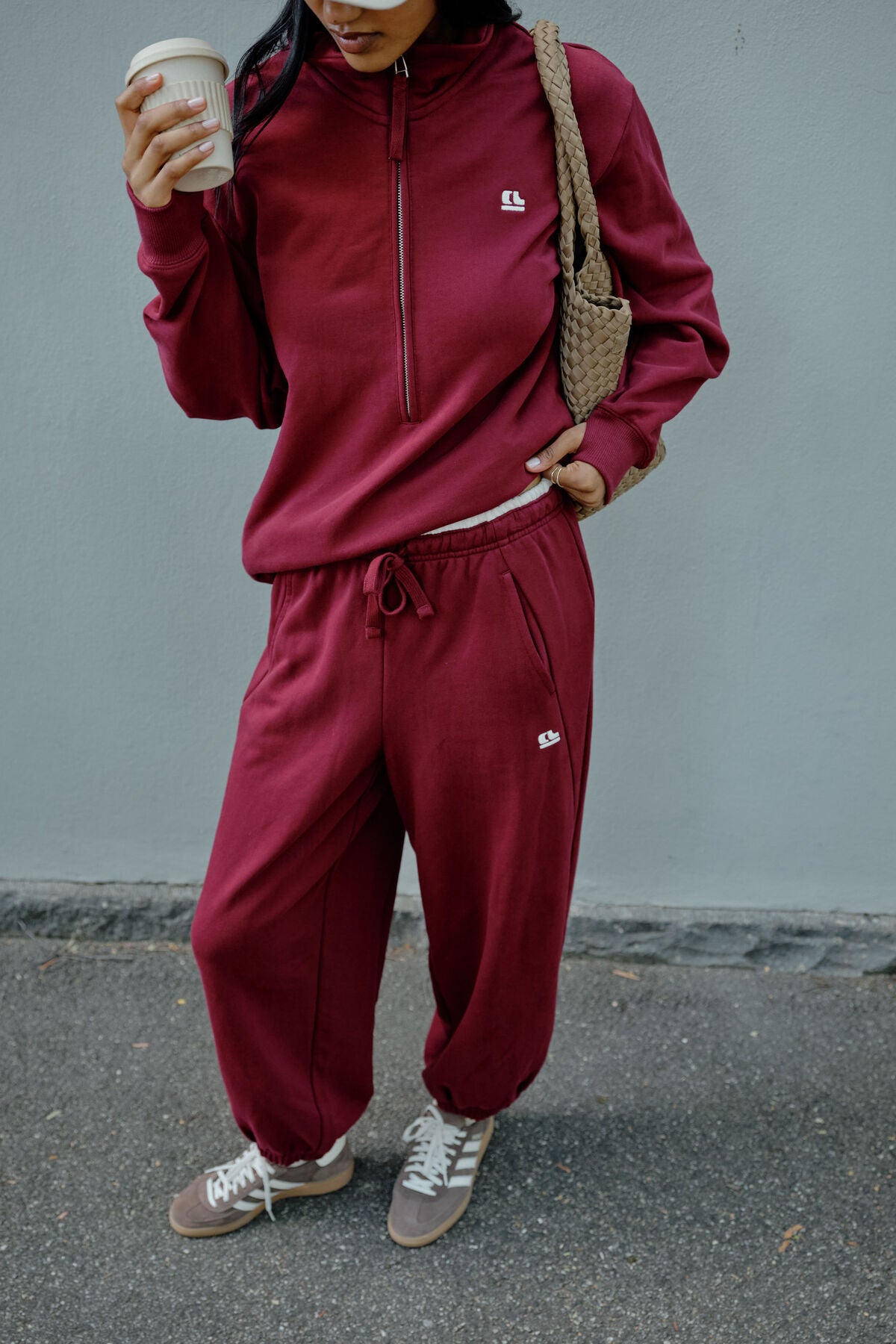 Bowie Barrel Leg Trackpant ~ Burgundy