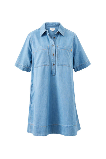 Milly Short Sleeve Mini Dress ~ Vintage Blue