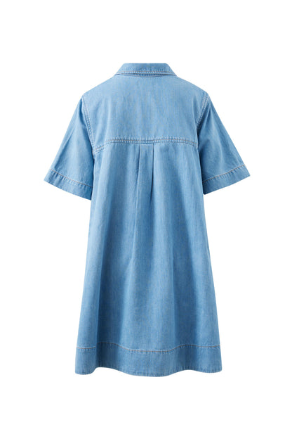 Milly Short Sleeve Mini Dress ~ Vintage Blue