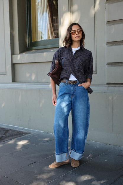 Frannie Cuffed Barrel Jean