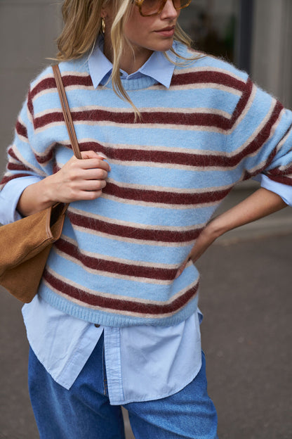 Bonnie Lofty Knit ~ Blue Stripe