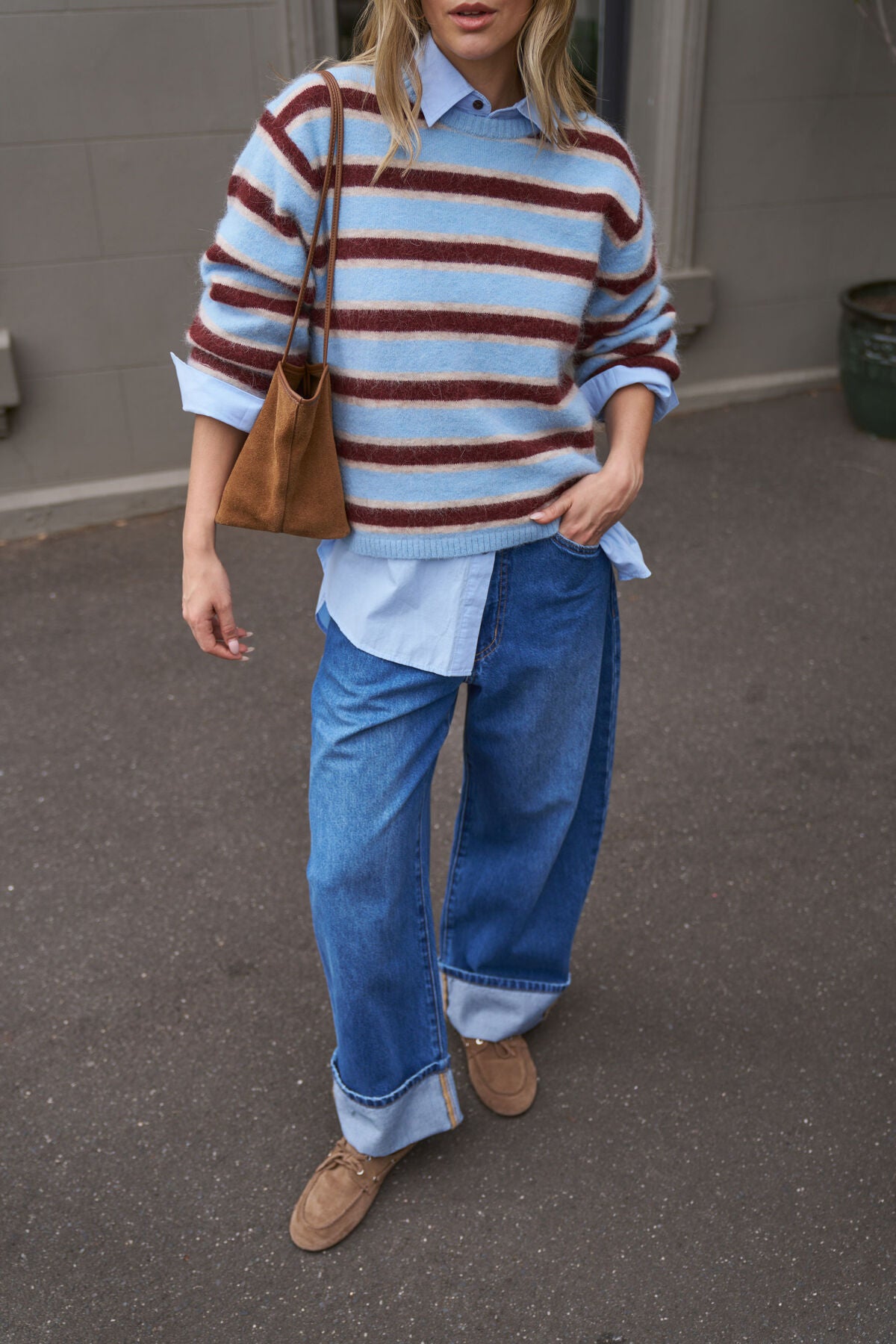 Bonnie Lofty Knit ~ Blue Stripe