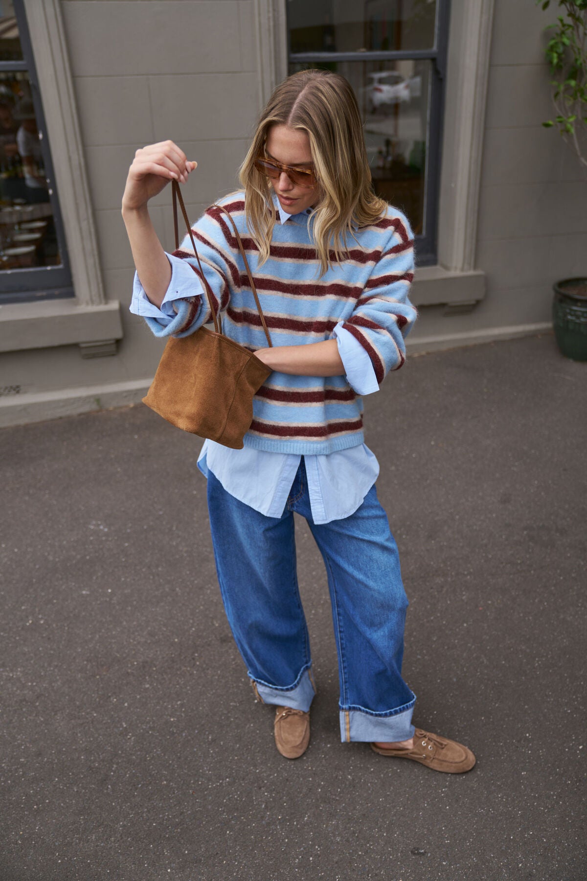 Bonnie Lofty Knit ~ Blue Stripe