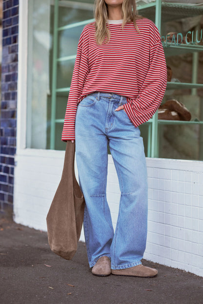 90s Barrel Jean Vintage Blue