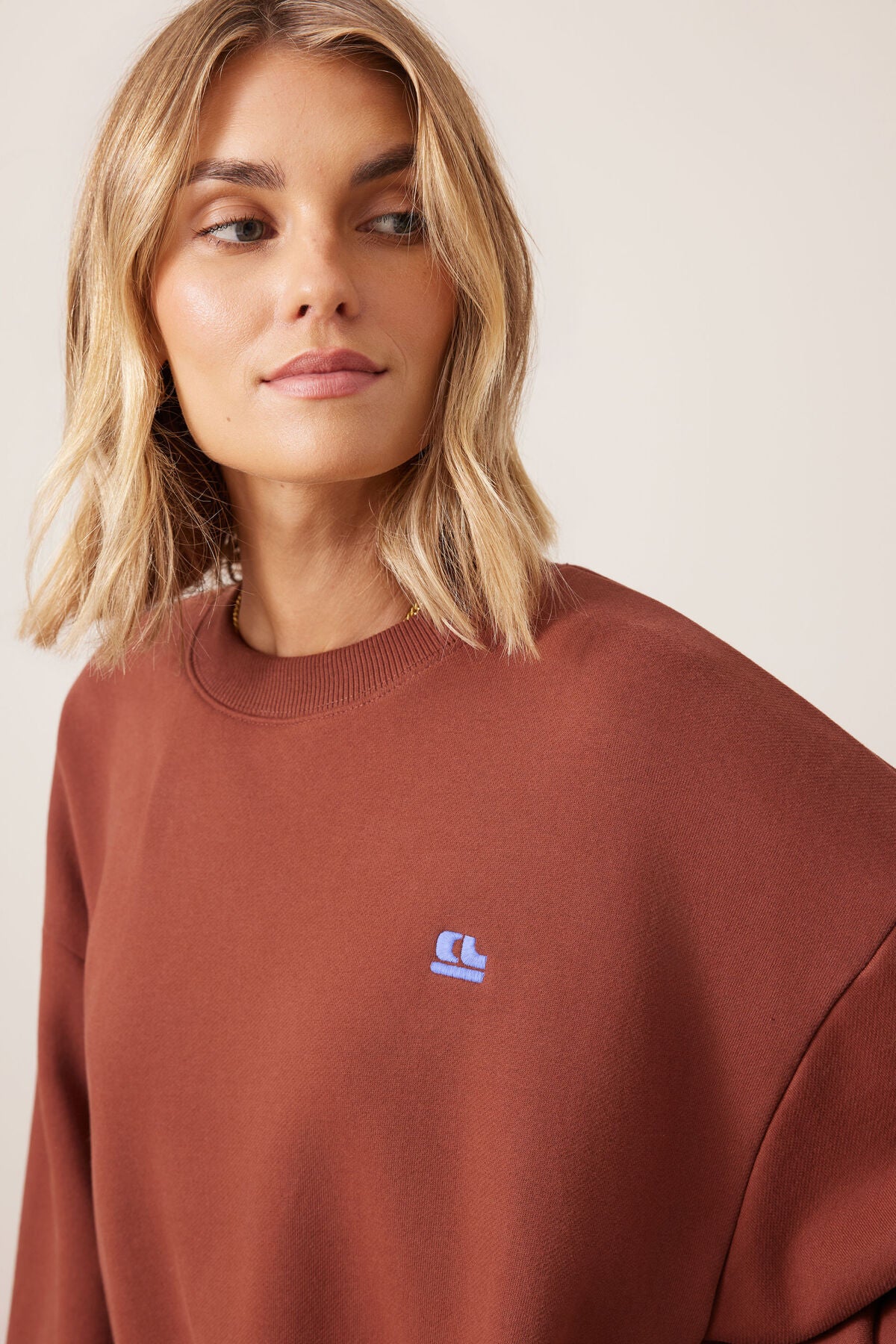 Quinn Slouchy Crew ~ Burnt Toffee