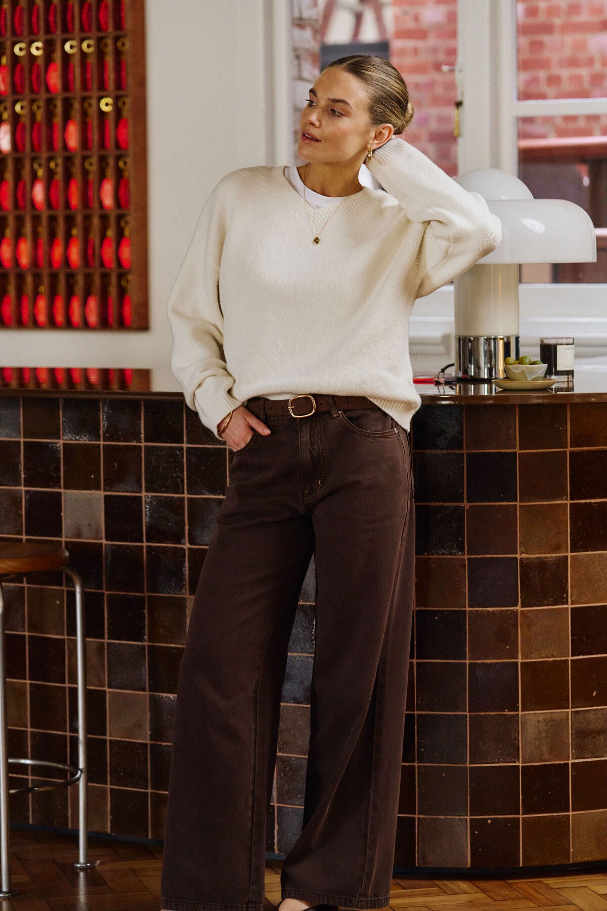 Willow Soft Wide Leg Jean ~ Chocolate