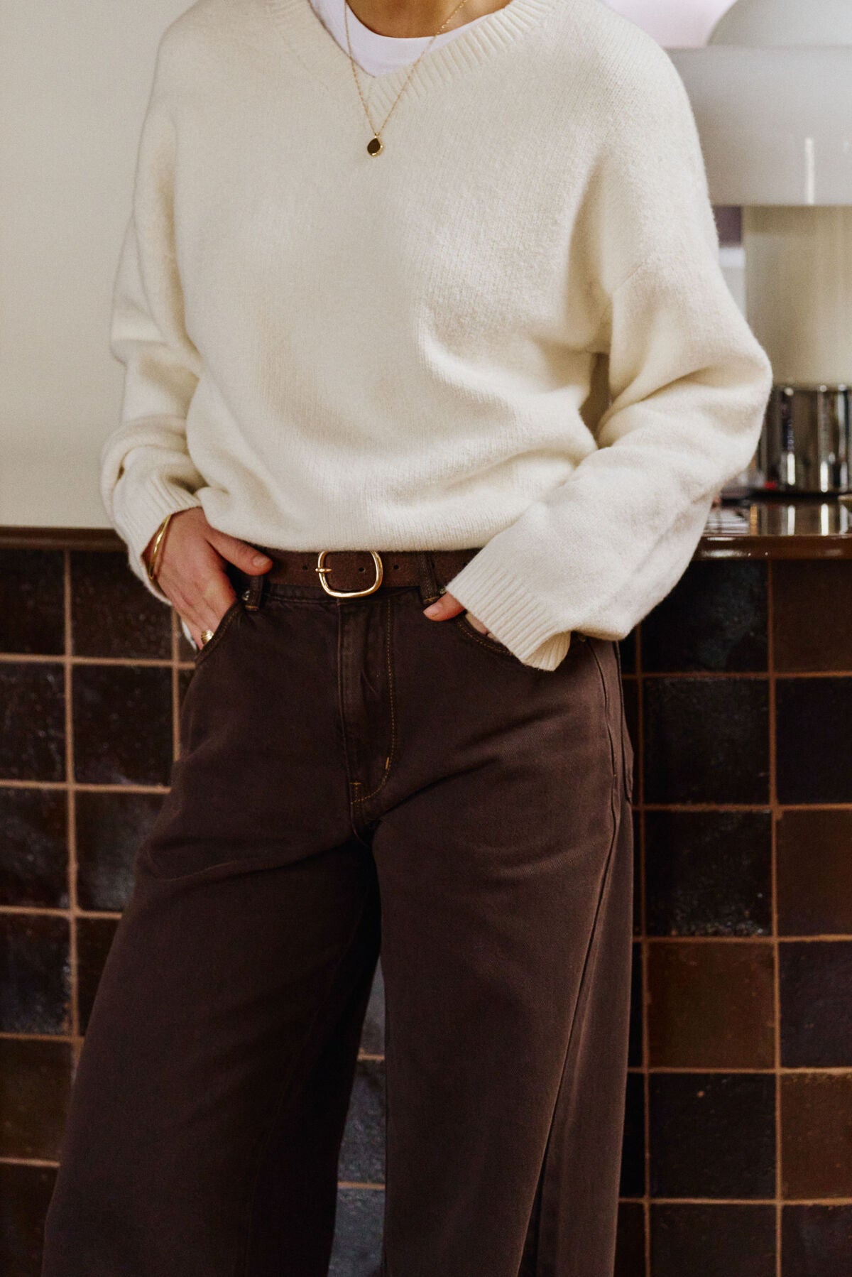 Willow Soft Wide Leg Jean ~ Chocolate