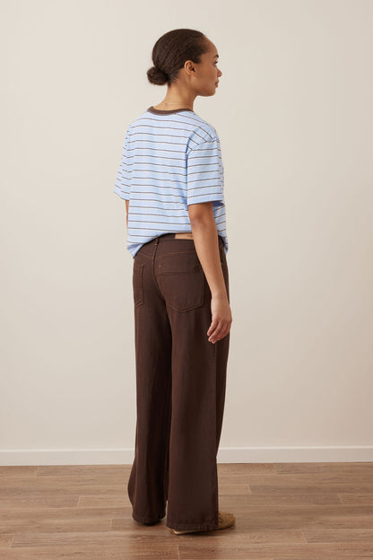 Willow Soft Wide Leg Jean ~ Chocolate