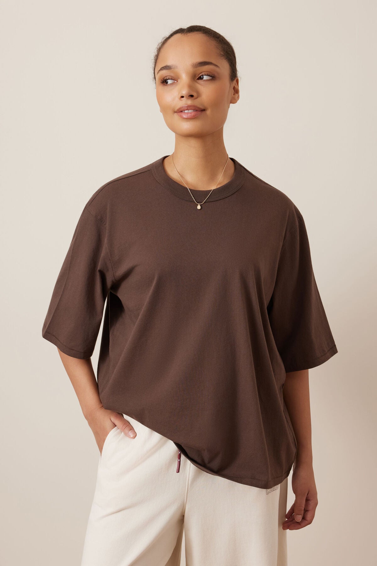 Luna Relaxed Tee ~ Brunette