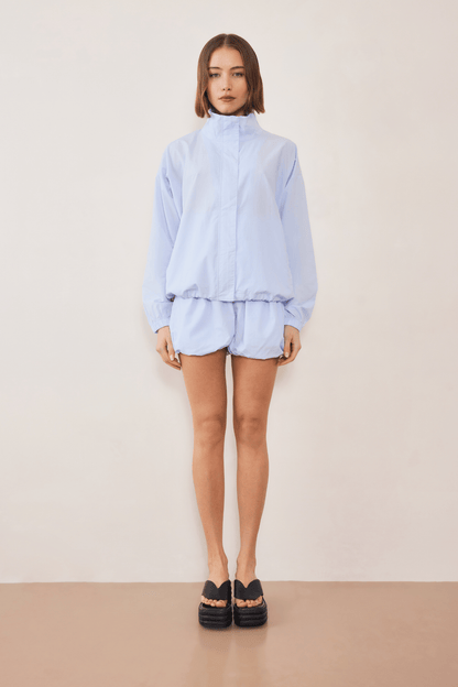 Evie Lace Jacquard Mini Shorts - White
