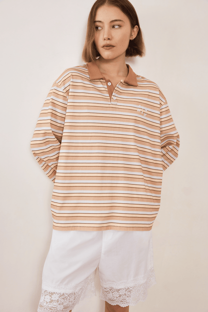 Common Polo - Muted Sunset Stripe