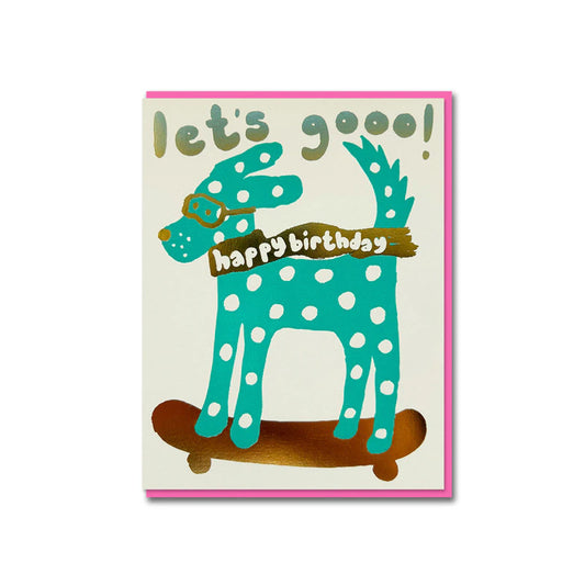 Skate Dog Birthday Card