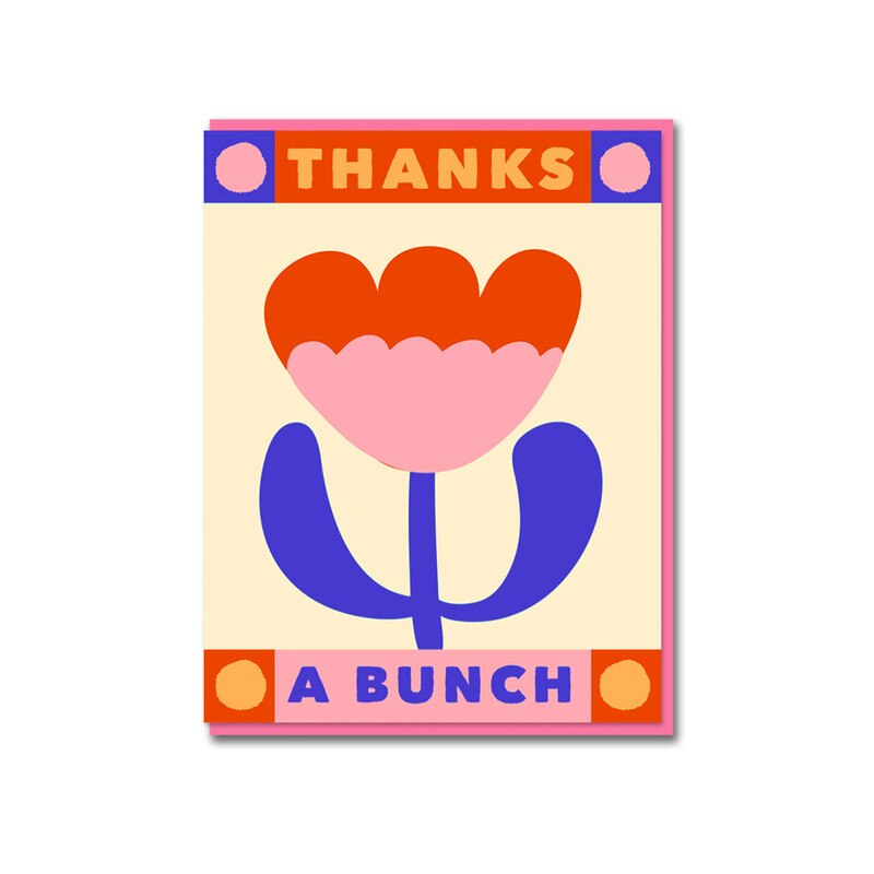 Flower Power Tulip Thanks Card
