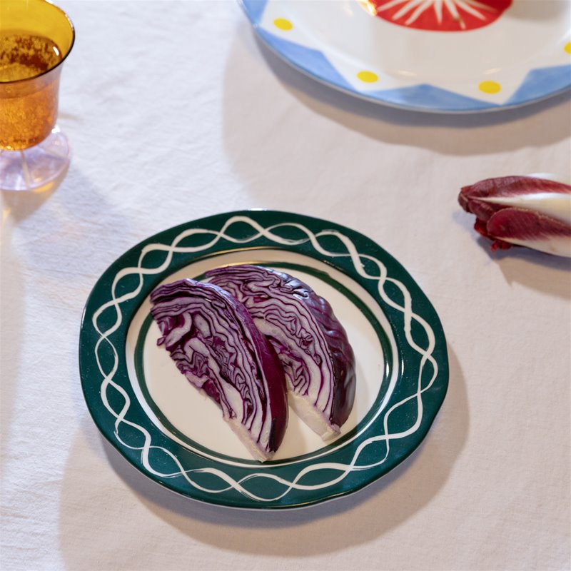 Plate Festivo Medium Set of 2 ~ Green