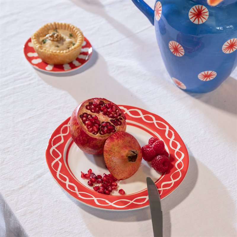 Plate Festivo Medium Set of 2 ~ Red