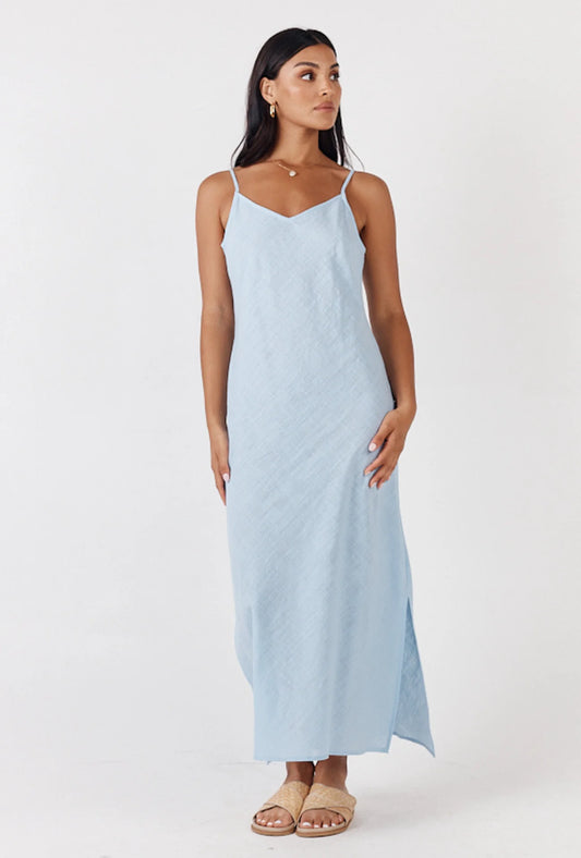 Celestial Maxi Dress Pastel Blue