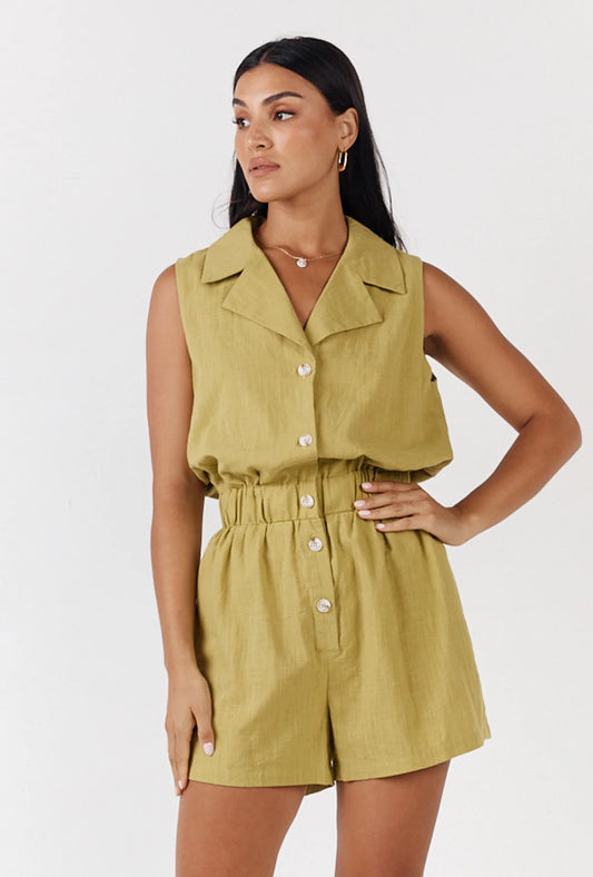Lenai Playsuit Avocado