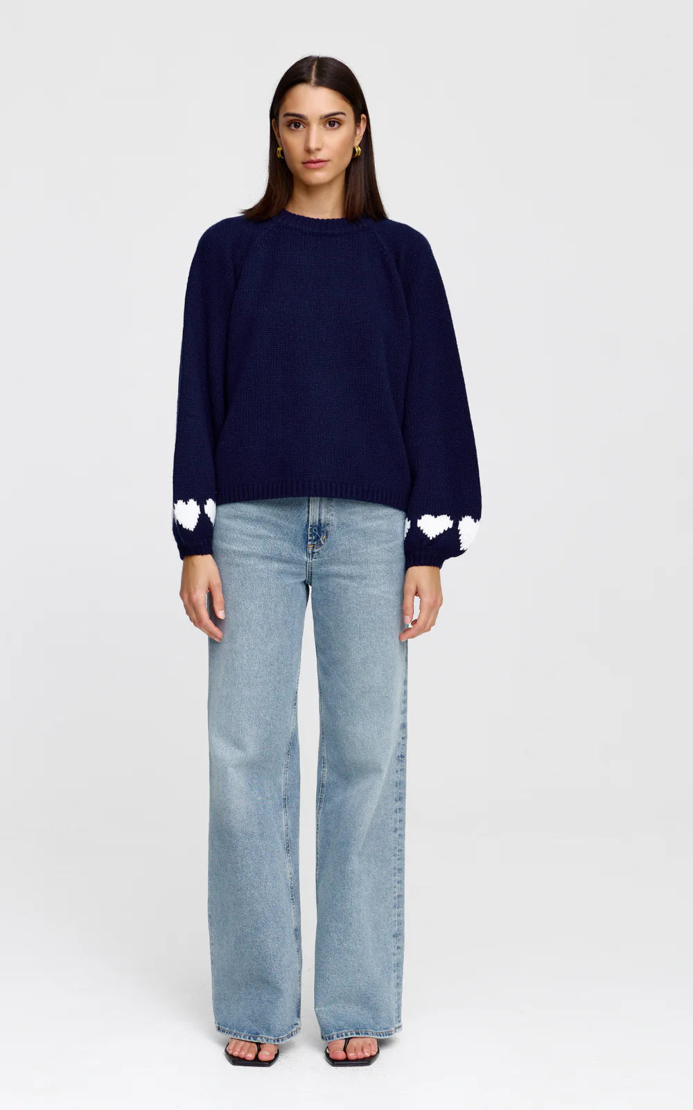 Cherie Hearts Knit - Midnight