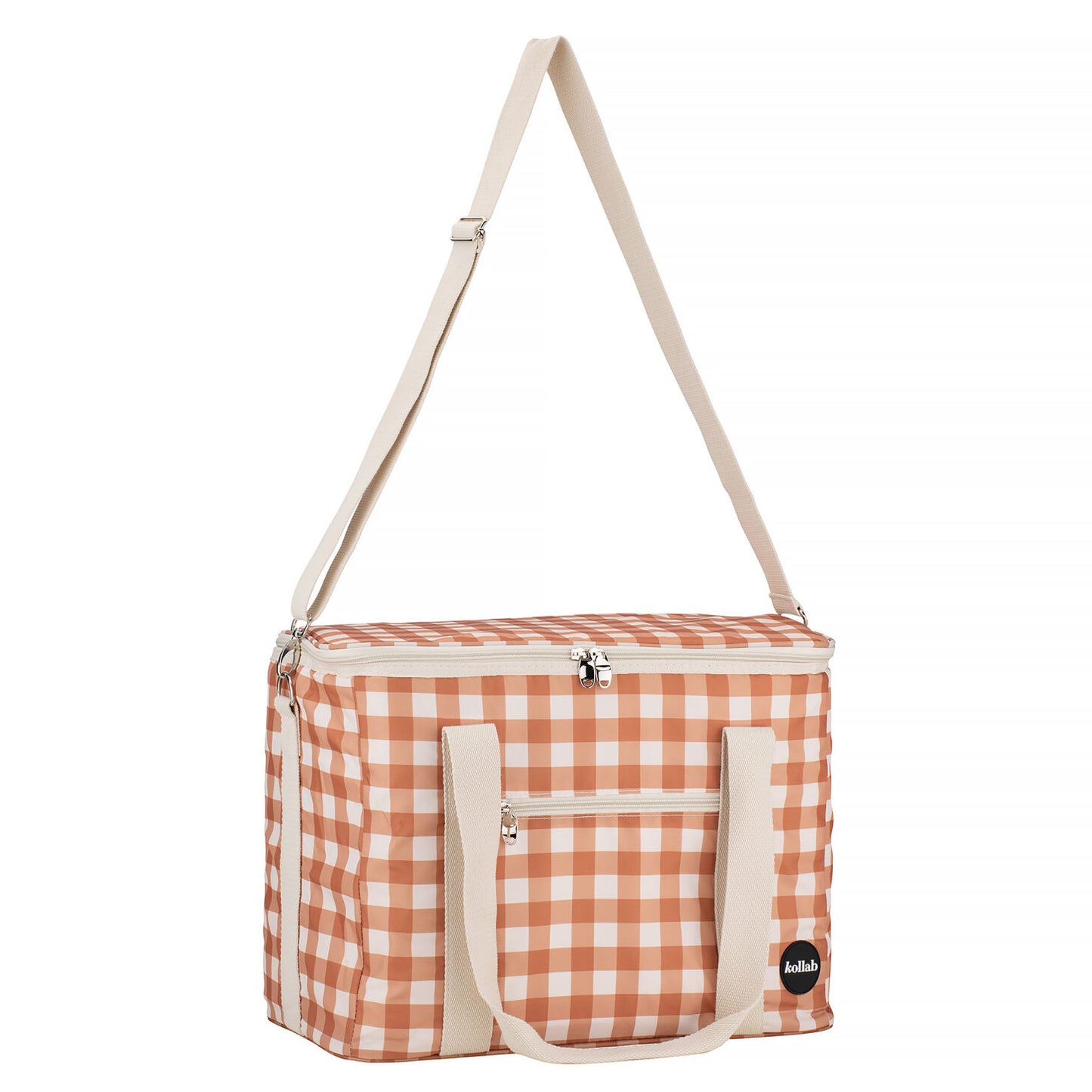 Holiday Picnic Bag Clay Check