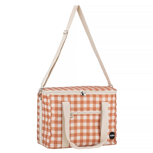 Holiday Picnic Bag Clay Check