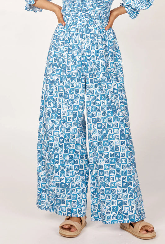 Calypso Pants Ocean Print