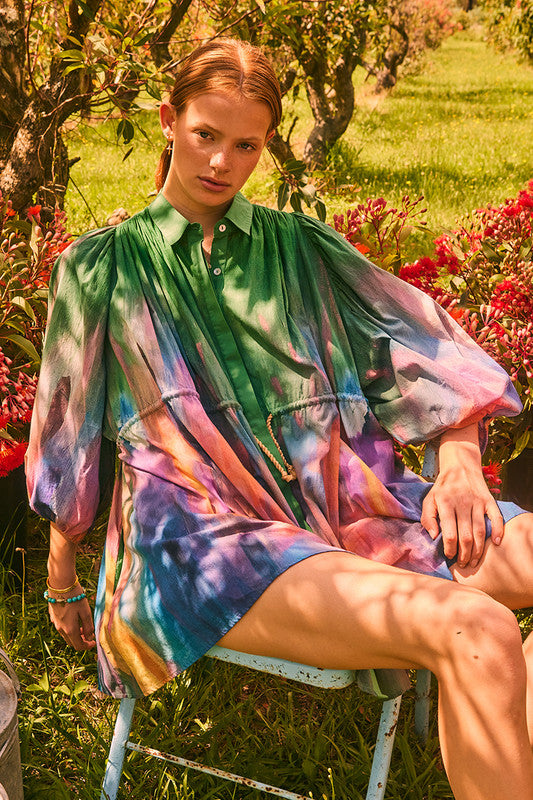 Tapestry Mini Dress Bayberry