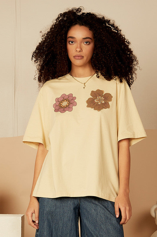Tea Floral T-Shirt in Flower Power