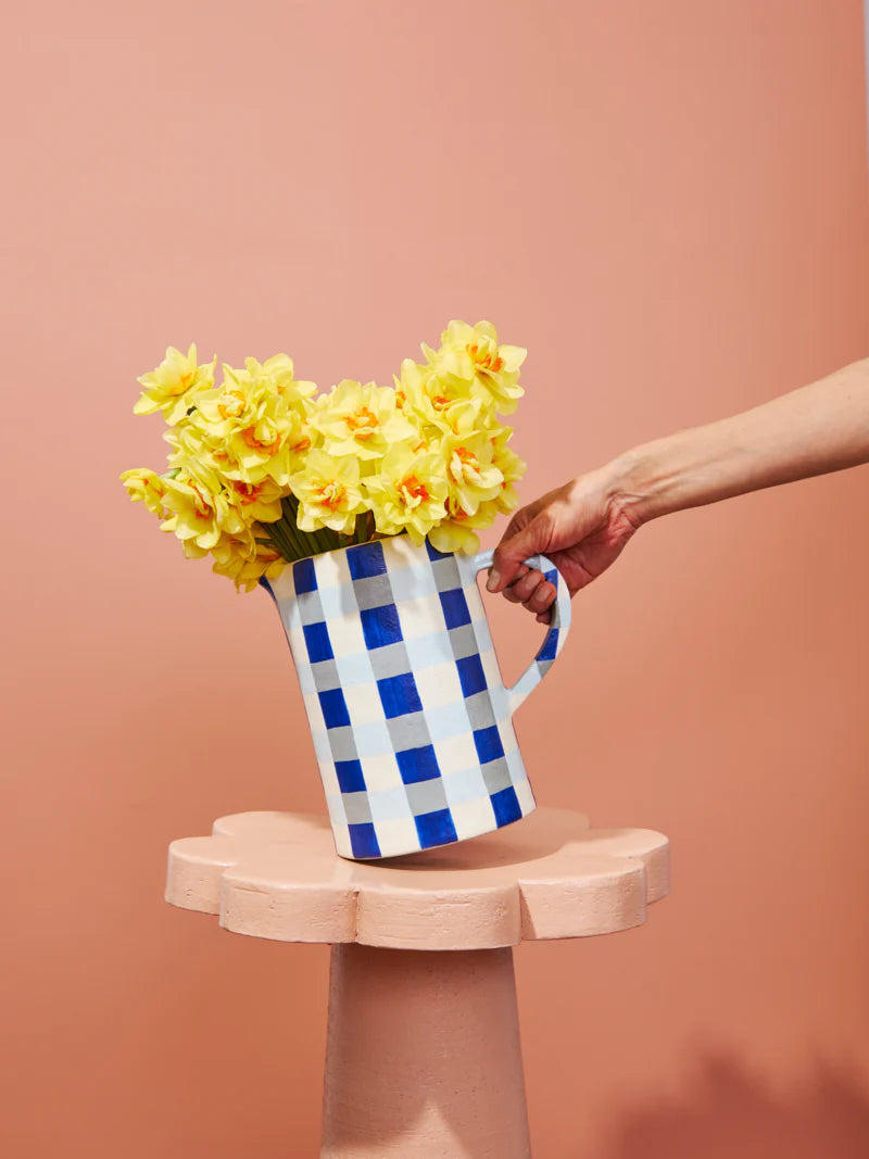 Maker Jug Indigo Check