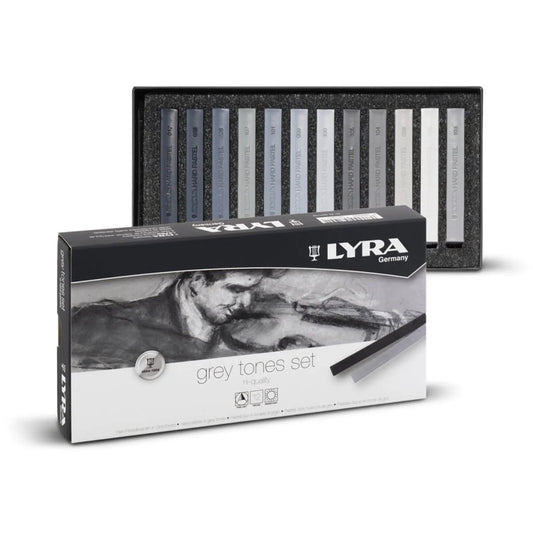 Lyra Polycrayon Soft pastels 12 Grey Tones