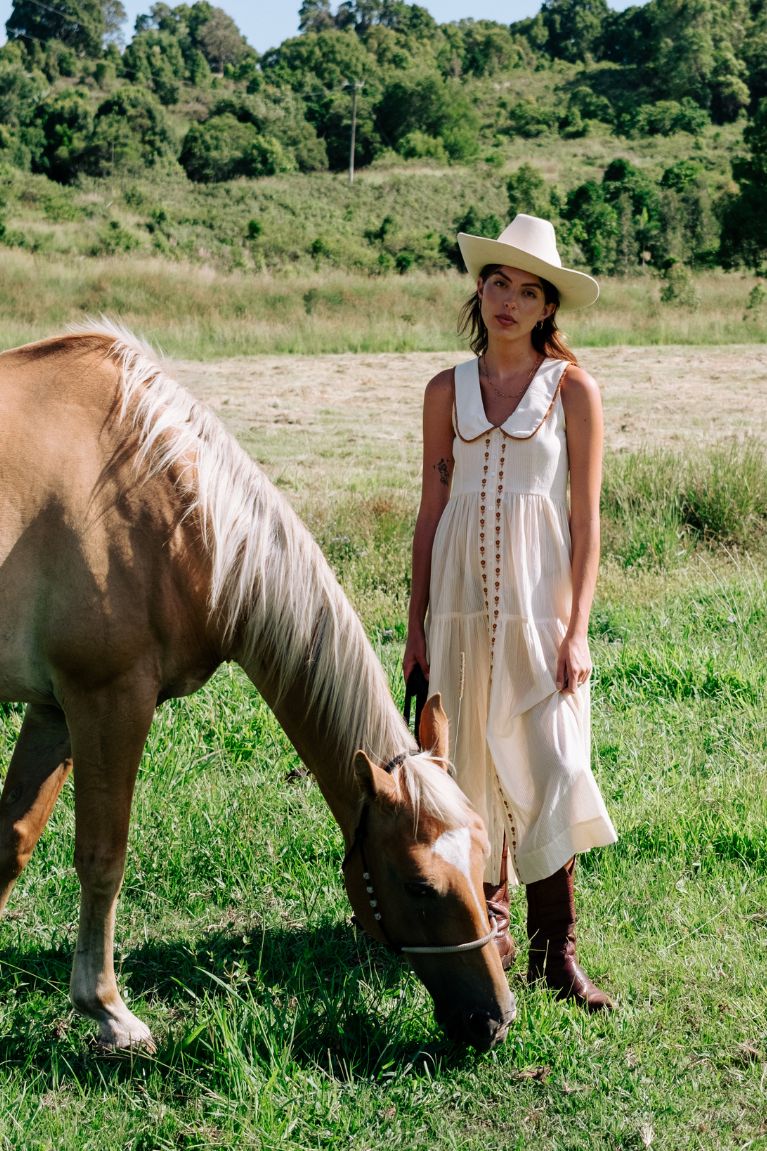 Gabby Midi Dress Cream