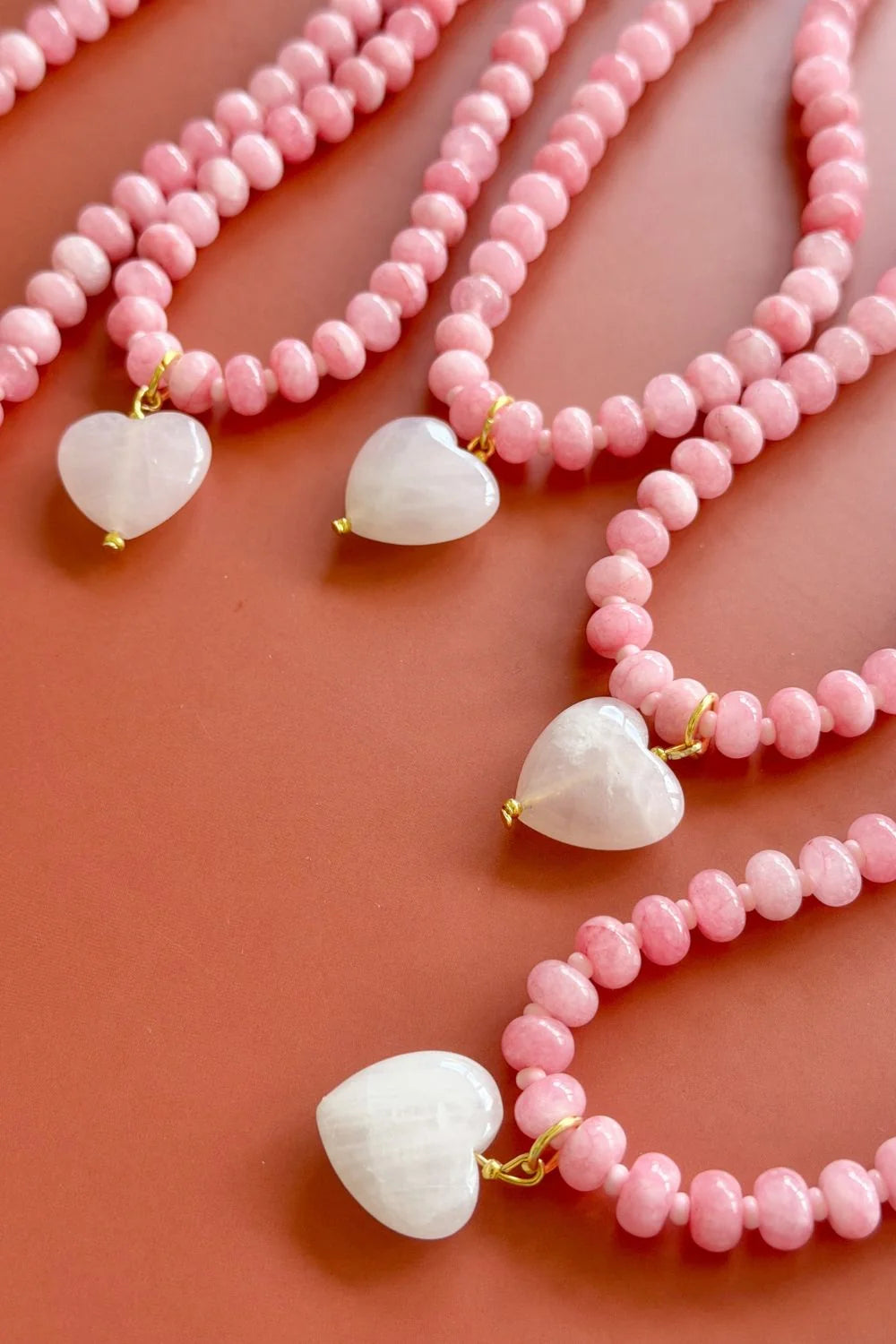 Oversized Jade Pink Necklace